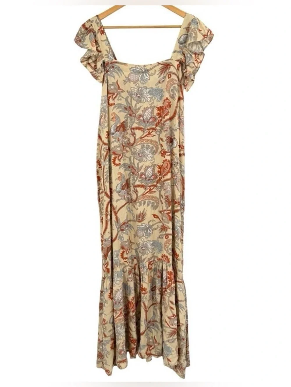 House of Harlow x Nicole Richie Paisley Boho Midi Dress Size Small Cottagecore